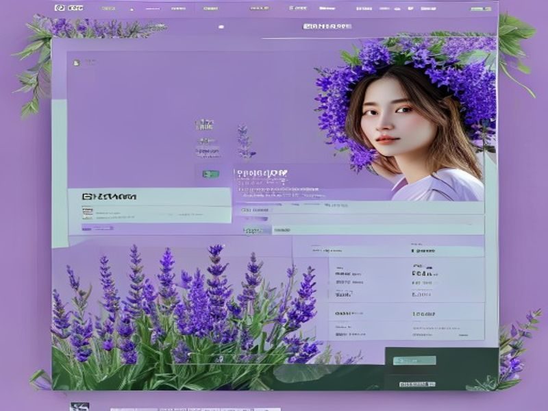 日本女优大全平台界面展示，薰衣草紫与薄荷绿配色的百科式女优资料检索系统，界面整洁专业，分类导航清晰