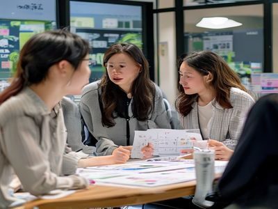 陈倩，日本女优大全内容运营总监，正在与编辑团队进行内容质量审核会议，桌上摆放着详细的内容规范手册与数据报表